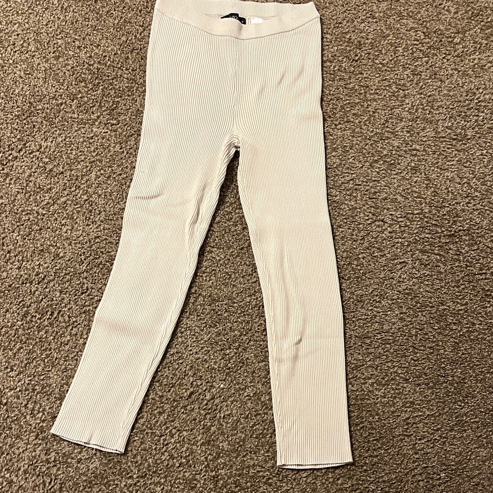 Cream Ribbed Leggings Set - Picture 10 of 14